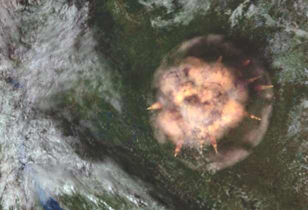 3. Devastation – Millions of trees are felled over thousands of square kilometres by a mighty shockwave even felt in neighbouring continents.