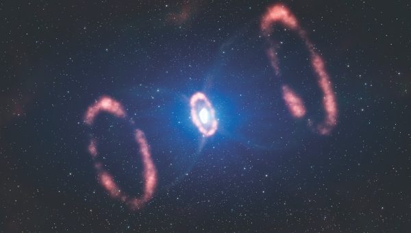 Material around supernova SN 1987A