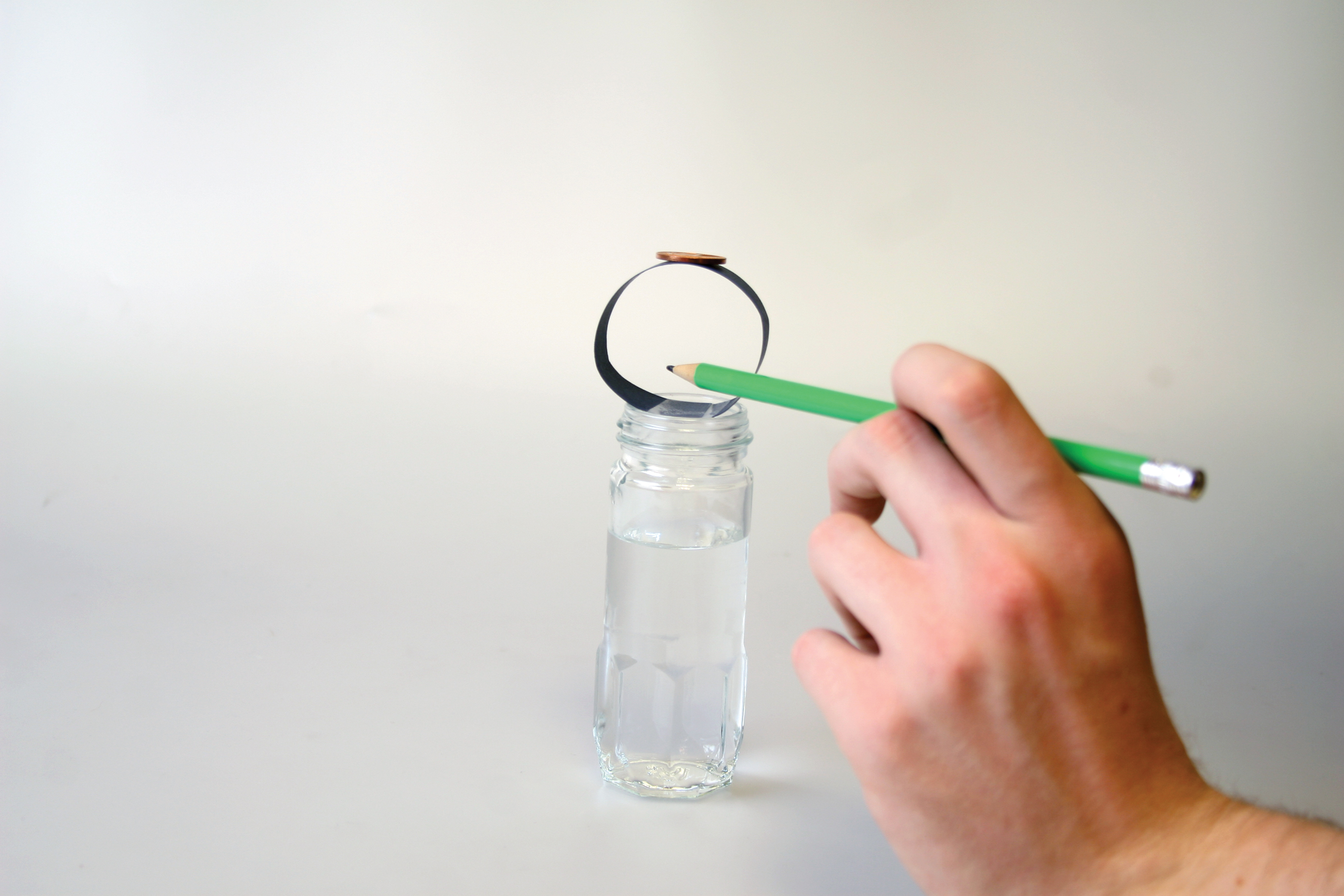 Penny drop experiment step 3