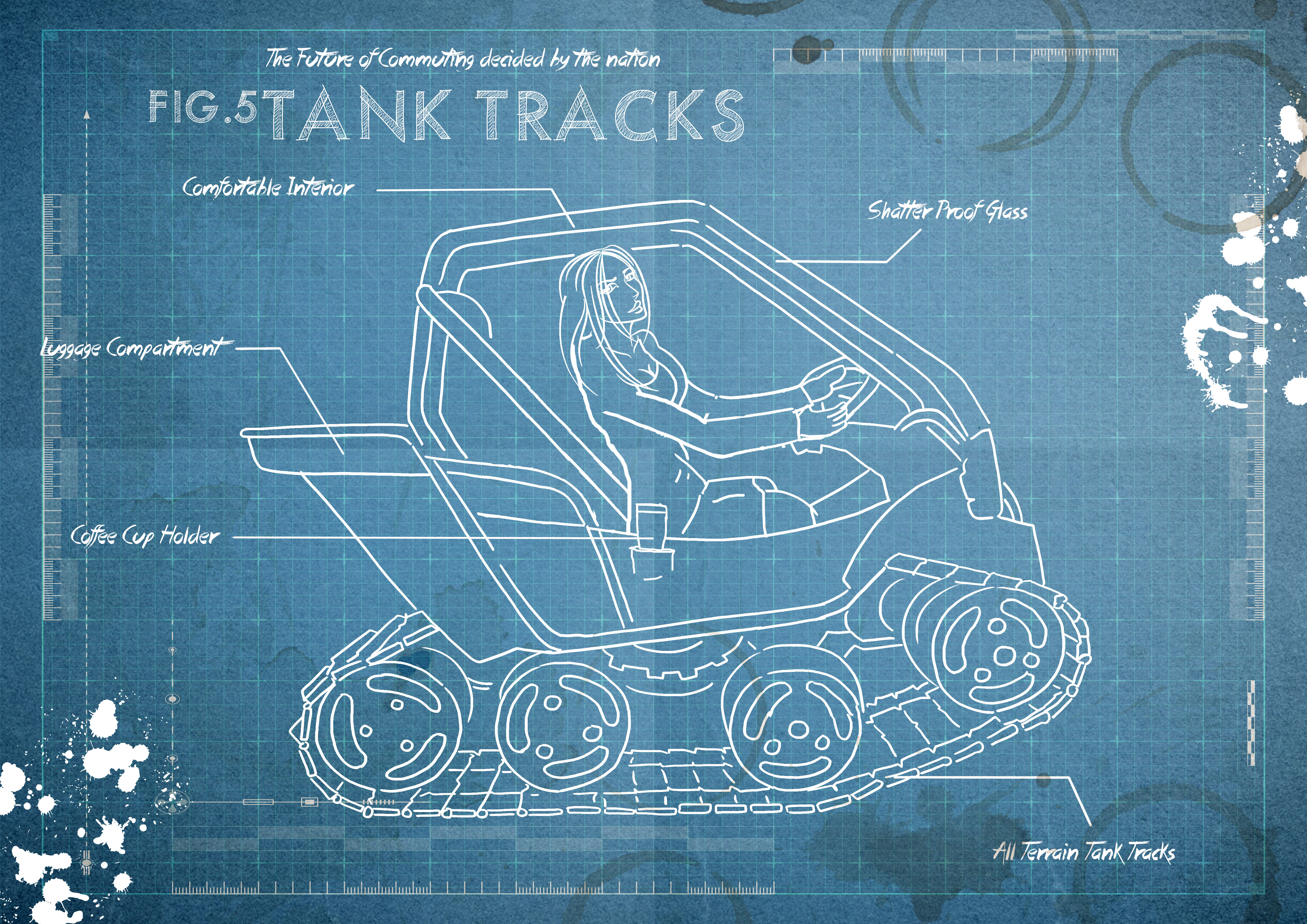 Colin Furze, challenged by Ford to Unlearn mobility,envisions personal tank tracks for an exciting way to travel