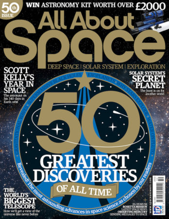All About Space 050 cover. 50 greatest discoveries of all time.